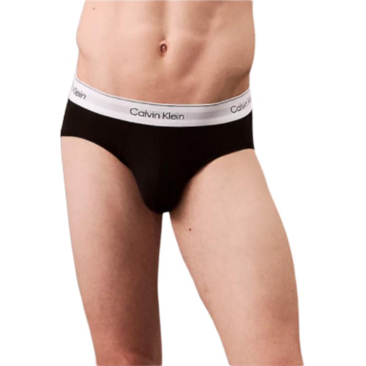 Calvin Klein Однотонное удобное нижнее белье с треугольными чашечками и буквенным принтом, мужское нижнее белье черного цвета 000NB3962A-UB1