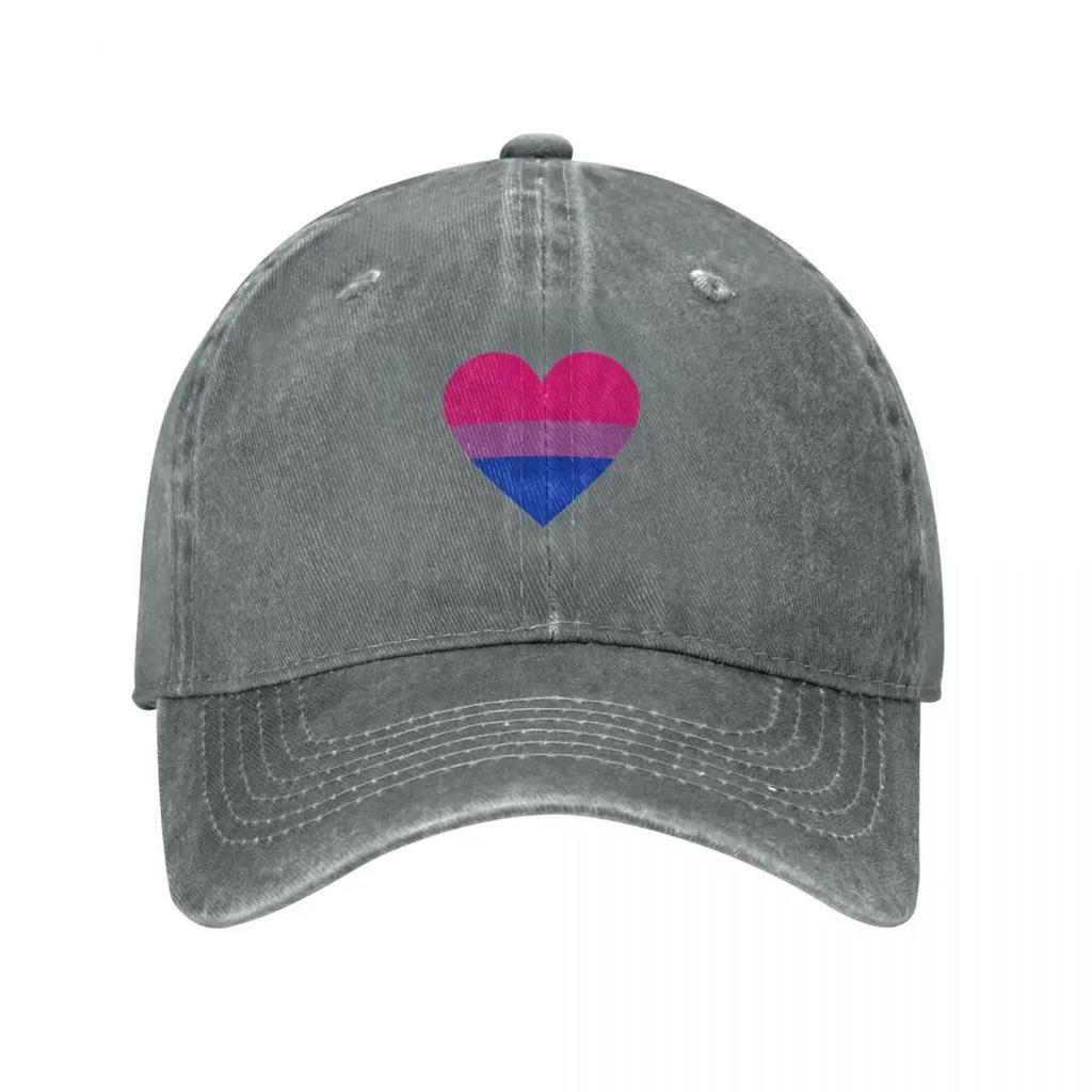 Bisexual flag heart Baseball Cap designer cap Cosplay Luxury Brand Hat Unisex Luxury Womens Beach Unisexs