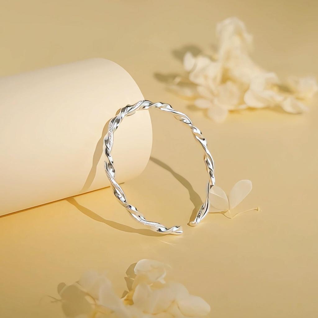 Mobius Intersecting Love Регулируемый сплав высшего качества на день рождения Популярный безопасный браслет аксессуары ювелирные изделия [Silver Thunder] женский 16,5 г