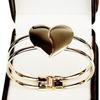Новая мода леди элегантный браслет в форме сердца браслет манжеты Bling подарок
