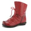 Модные женские ботильоны на шнуровке, винтажная обувь из натуральной кожи, женские ботинки больших размеров на платформе и плоской подошве, зимние ботинки, теплая женская обувь 812