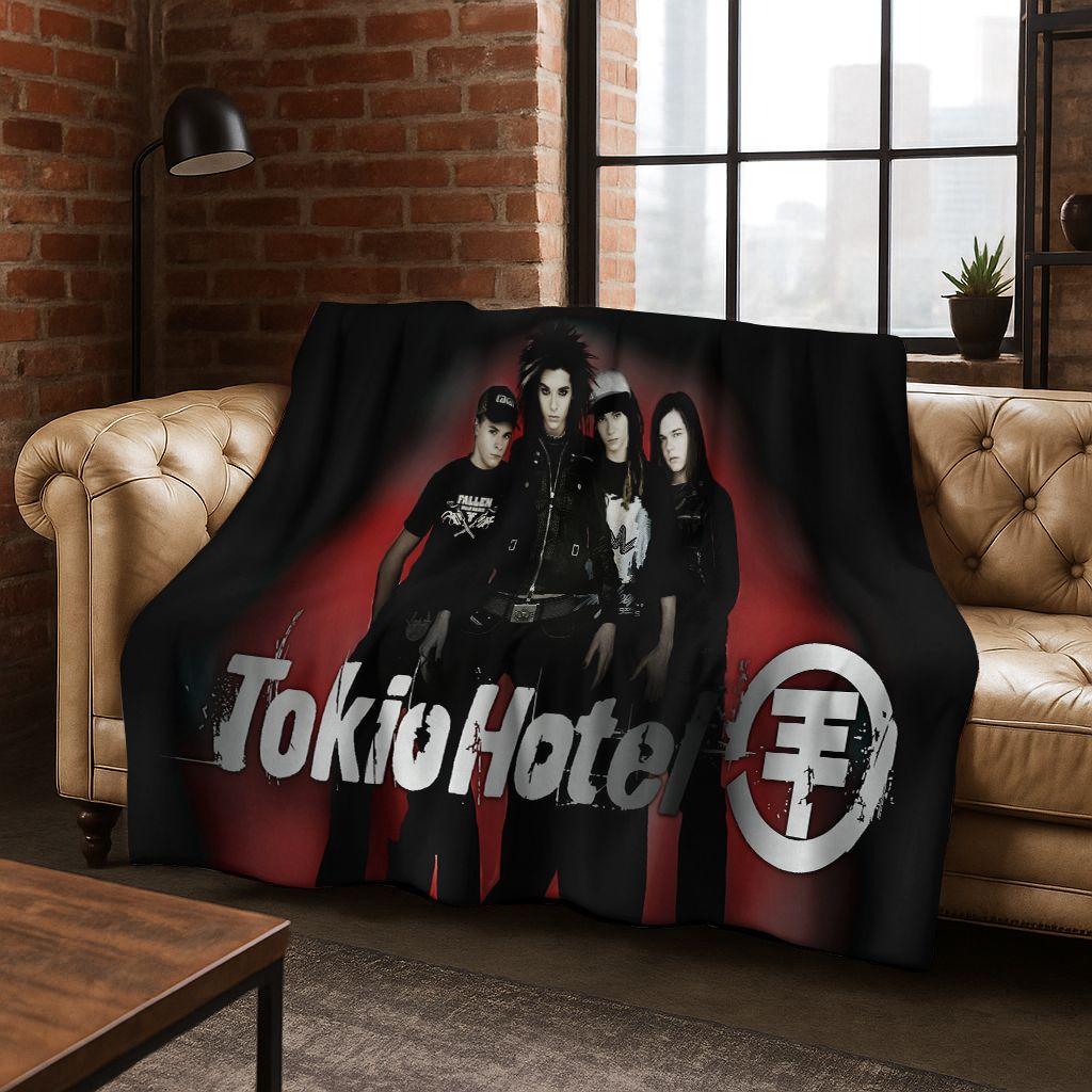 Модное Арт Фланелевое Одеяло Tokio Hotel Билл Том Каулитц, Уютное Мягкое Пледное Одеяло для Дома Спальни Кровати Дивана, Подарок