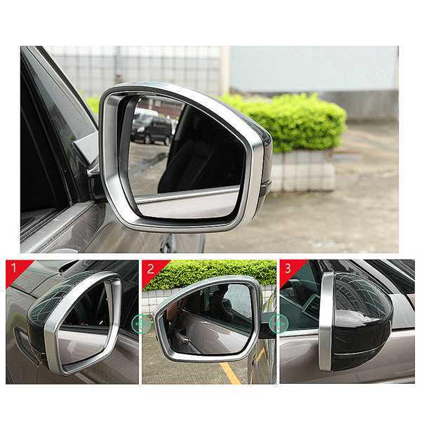 Chrome Rain Eyebrows for Land Rover Discovery Sport Rearview Mirror (1 Pair)