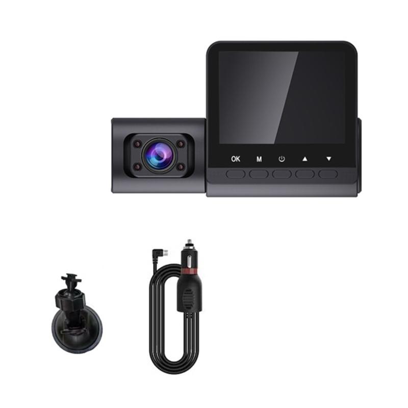 Мини DVR 3-канальный 2,4-дюймовый Видеорегистратор для автомобиля Full HD Авторегистратор Видеокамера DashCam