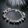 Fine 925 Silver Bells Bead Bracelet For Women Wedding Party Fashion Jewelry