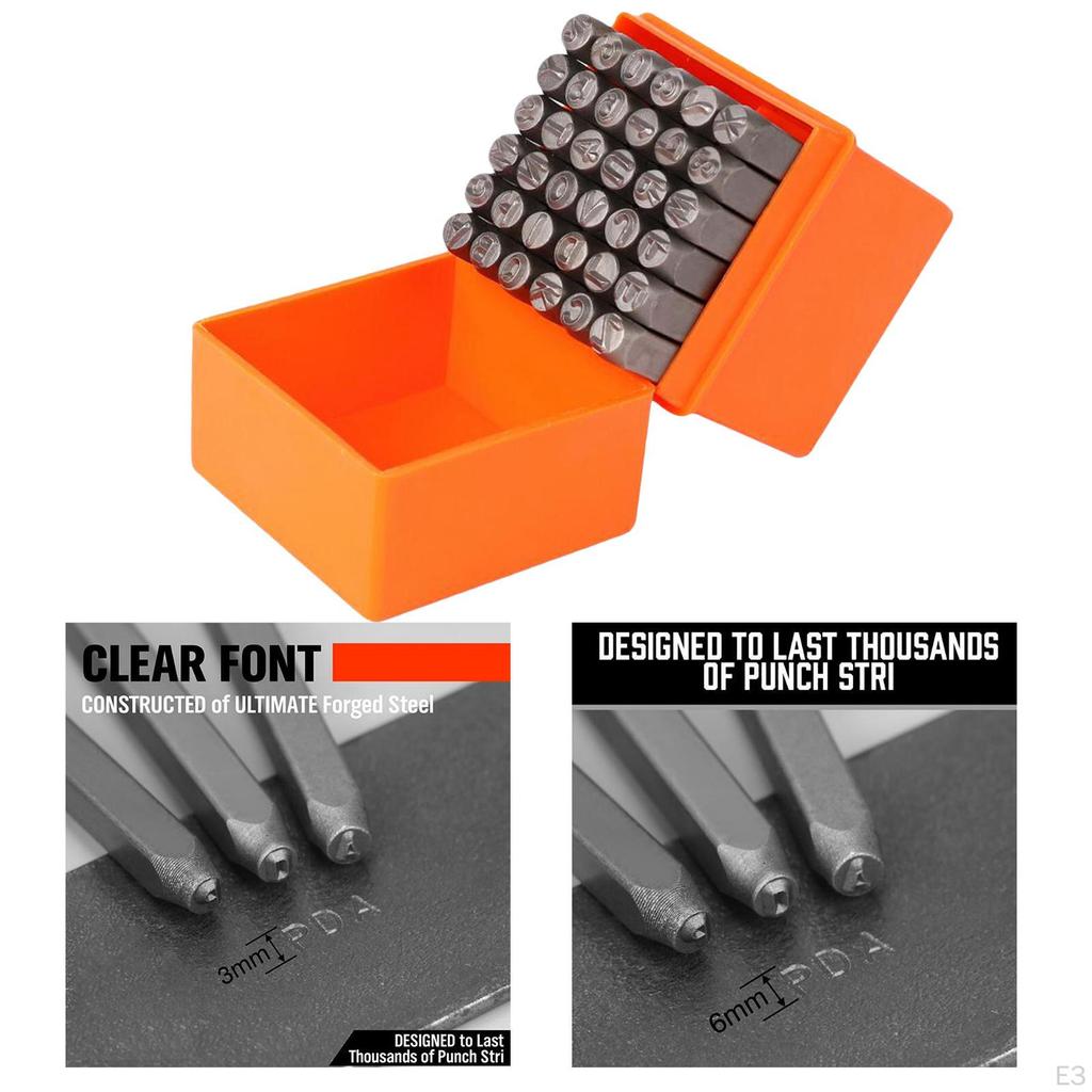 Набор из 36 шт. штампов с буквами и цифрами Инструменты для тиснения по коже