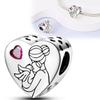 Шармы Медь Материнская Любовь Родитель-Ребенок Сердце Бусины Подходят Шармы Plata Оригинал Браслет Бусины Женские Украшения Изготовление Diy
