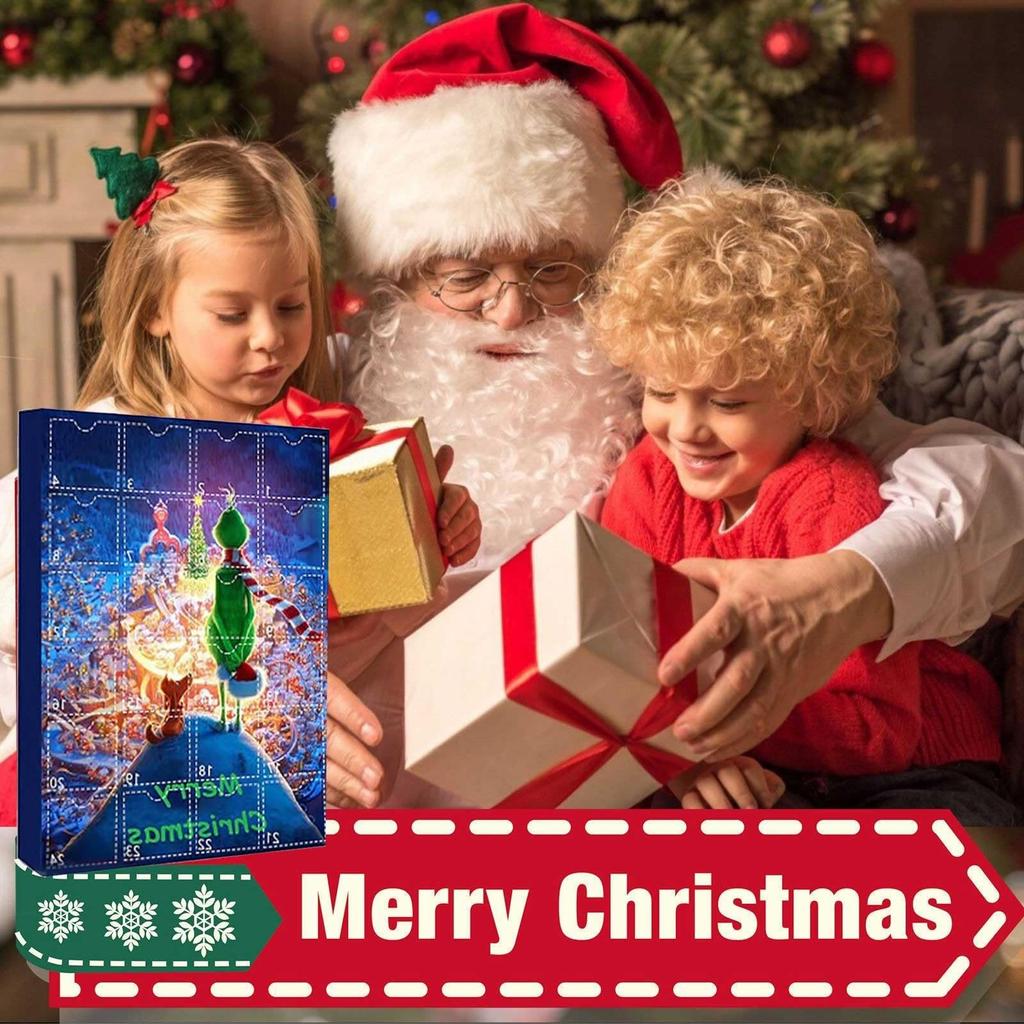 Christmas Advent Calendar Contains 24 Gifts, Christmas Cute 2D Figures Doll Advent Calendar, Christmas Countdown Calendar With Surprise Toys