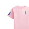 Футболка Polo Ralph Lauren SS23, однотонная, с круглым вырезом, коротким рукавом, детские топы, розового цвета CWPOTSHY8020245-650