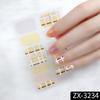 ZX 3D Waterproof No-Cure Gel Nail Wraps, Full Cover Japanese & Korean Style Spring & Summer Nail Stickers, Nail Patch Films