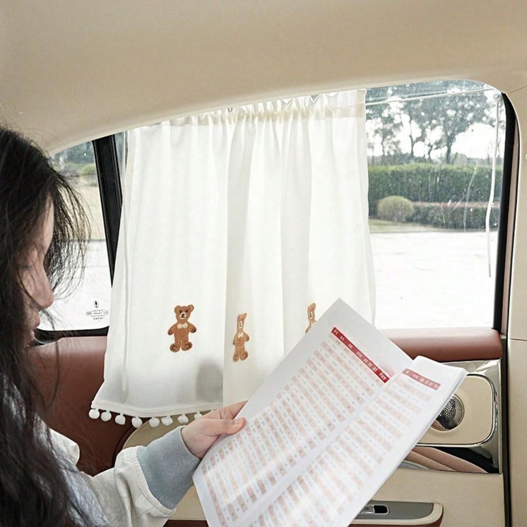 Car Sunshade, Waffle Small Fresh Flowers Car Sunshade, Car Sunshade, Sun Protection And Privacy Curtain