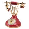 Vintage Telephone Alarm Clock Unique Elegant Accurate Time Bedside Clock Decoration for Home Cafe