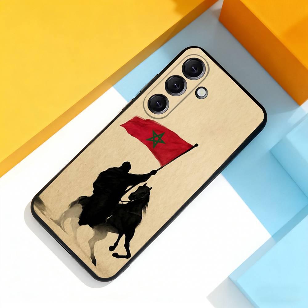 M-Maroc Morocco Flag MAP Phone Case For Samsung Galaxy A 22,71,53,52,51,72,73,5G,Note,J7,8,9 Soft Black Cover