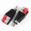 Haokiang Speaker Phono RCA Male to 2 Screw Terminal Strip Аудио Видео Пружинный Пресс Тип Balam Соединительный Адаптер 2 шт.