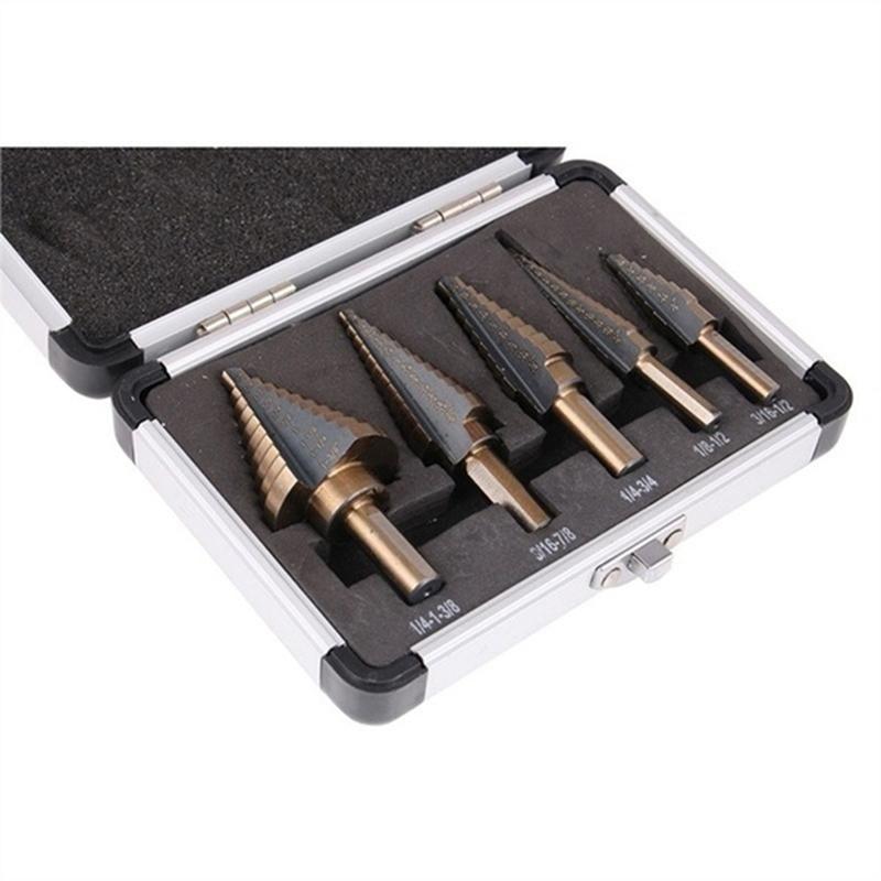 5Pcs Hss Cobalt Multiple Hole 50 Sizes Step Drill Bit Set Tools