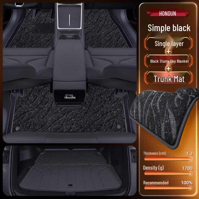Коврики в салон XPeng P7 2025 TPE: Полный комплект ковровых покрытий для салона автомобиля