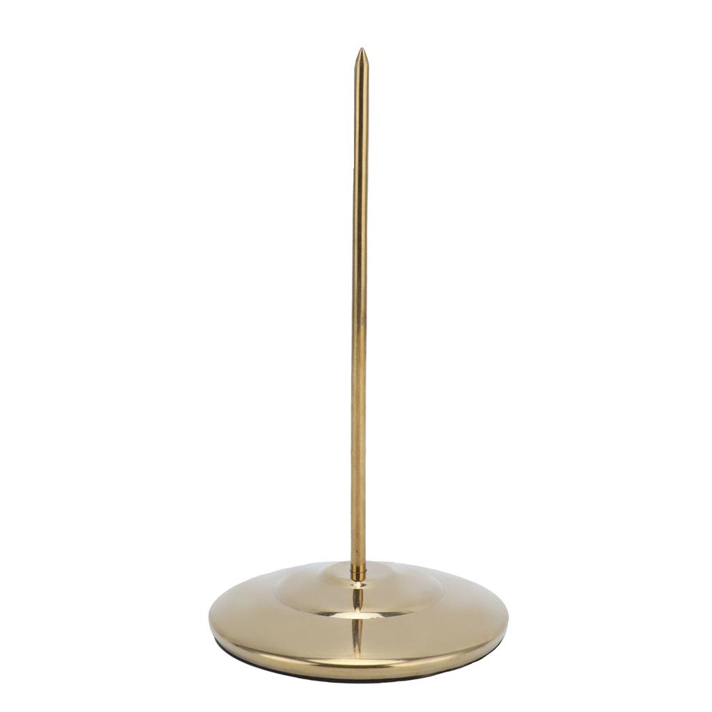 Receipt Bill Holder Thickened Stainless Steel Round Bottom Nonslip Ticket Spike for Restaurants Bars Kitchens Golden Glossy Rod