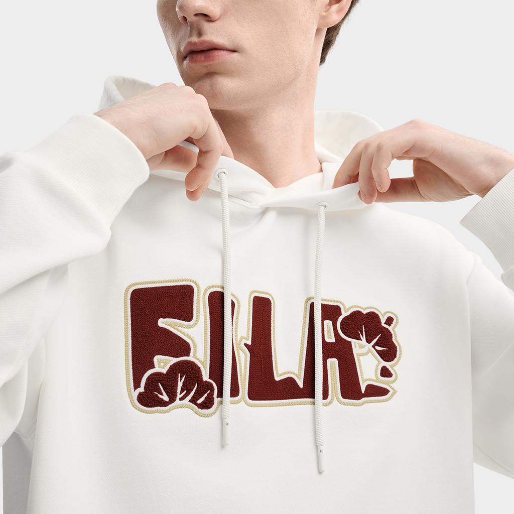 Fila CNY Модный Персонализированный Трендовый Минималистичный Классический Вышитый Логотип Паттерн Ретро Спортивный Повседневный Универсальный Удобный Худи F11U619203FWT