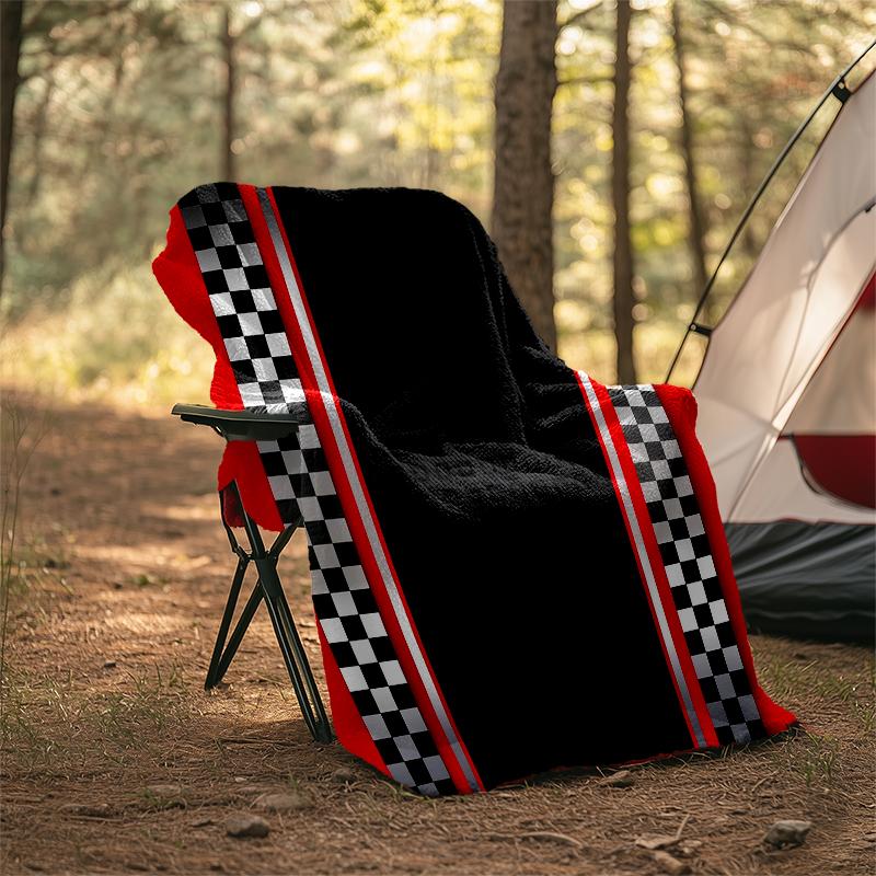 Racing Theme Printed Blanket - Perfect for Couch, Bed, Travel & Outdoor Use | Machine Washable, Cozy & Durable.