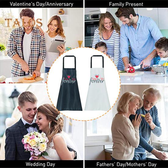 Фартук из 2 шт., прочный стильный устойчивый к пятнам комплект фартуков для пар, подарок на годовщину свадьбы