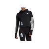 adidas Женская черная худи с принтом космоса, толстовка для бега GK6994