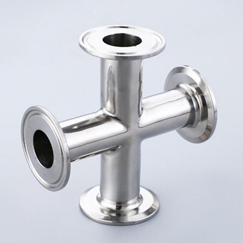 2,5-дюймовая труба OD 57 63 мм нержавеющая сталь SS304 4-ходовой крестообразный санитарный фитинг Tri Clamp Ferrule OD 77 мм Homebrew