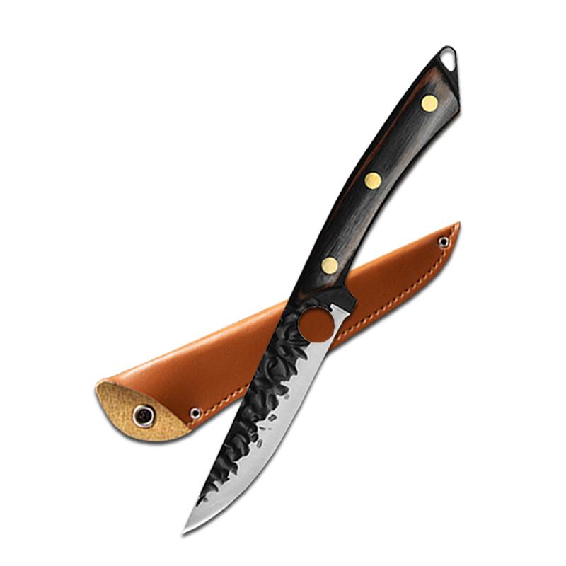 Кованый нож для разделки мяса, кухонный нож для очистки овощей и костей, ручной работы, универсальный нож для разделки мяса, поварской филетировочный нож, нож для рыбалки на открытом воздухе