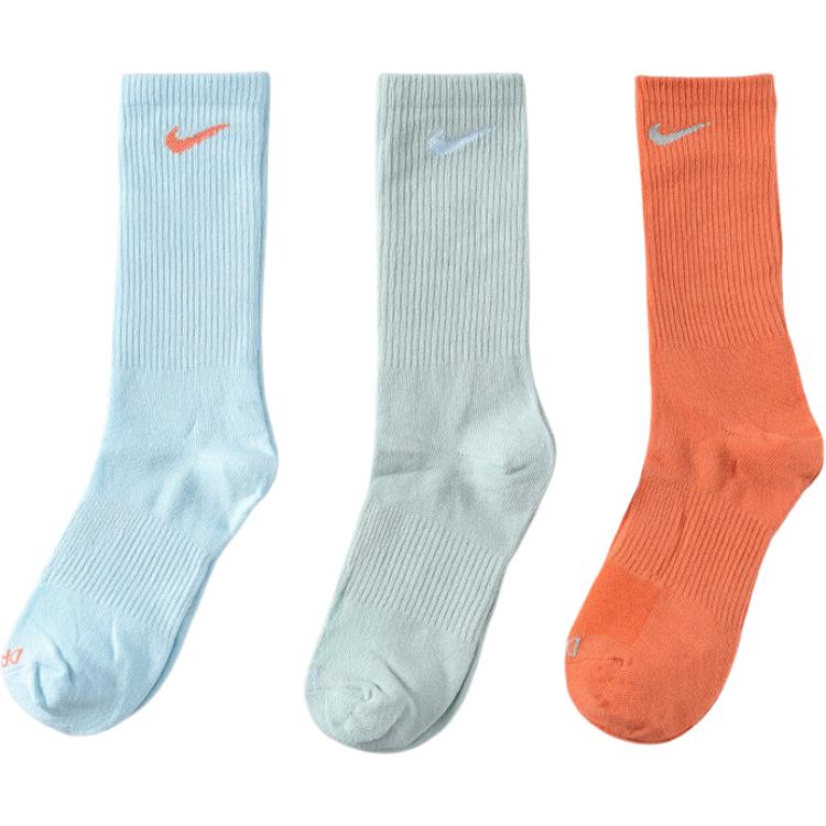 Nike Носки с манжетой Унисекс Оранжевый Голубой Зеленый Для пары DC7537-903