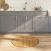 Round Natural Bamboo Rug 80 cm
