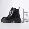 Модные женские черные ботинки на платформе в стиле милитари, модные ботильоны на шнуровке и молнии из ПУ кожи, женская обувь на толстой подошве с нескользящей подошвой, осенне-зимняя обувь