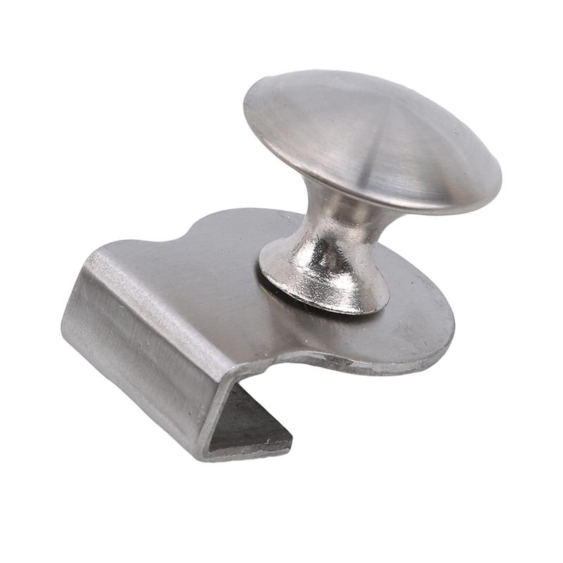 No Perforation Stainless Steel Glass Door Handle / Clamp / Clip for Office Glass Door