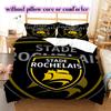 Постельное белье с узором регби Stade Rochelais, Комплект одеял, Пододеяльник, Наволочка, Домашний подарок на день рождения (1*пододеяльник+2*наволочка, без наполнителя)