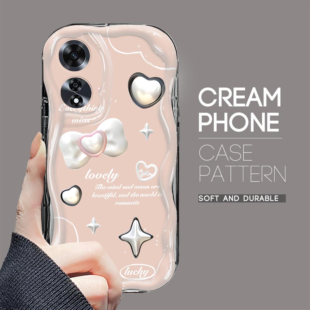 Для OPPO A12 A15 A38 A58 A60 A76 A92 Reno8 11F 11Pro 12 Realme 10 12Pro 14 C35 C63 Модная Девушка Кремовая Текстура Мягкий Силикон Защита Всего Объектива Чехол