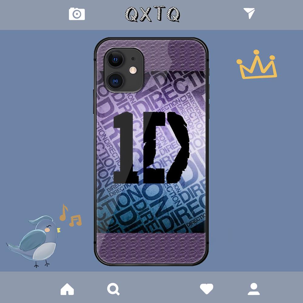 Чехол с логотипом группы One Direction для iPhone Samsung Galaxy Redmi Note S 17 16 15 14 13 20 24 25 54 Pro Max Ultra Fe Чехол из закаленного стекла
