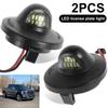 2Pcs License Plate Light IP68 Waterproof LED Number License Plate Light 3W 12V DC Bright White 6500K Car Number Plate Lamp