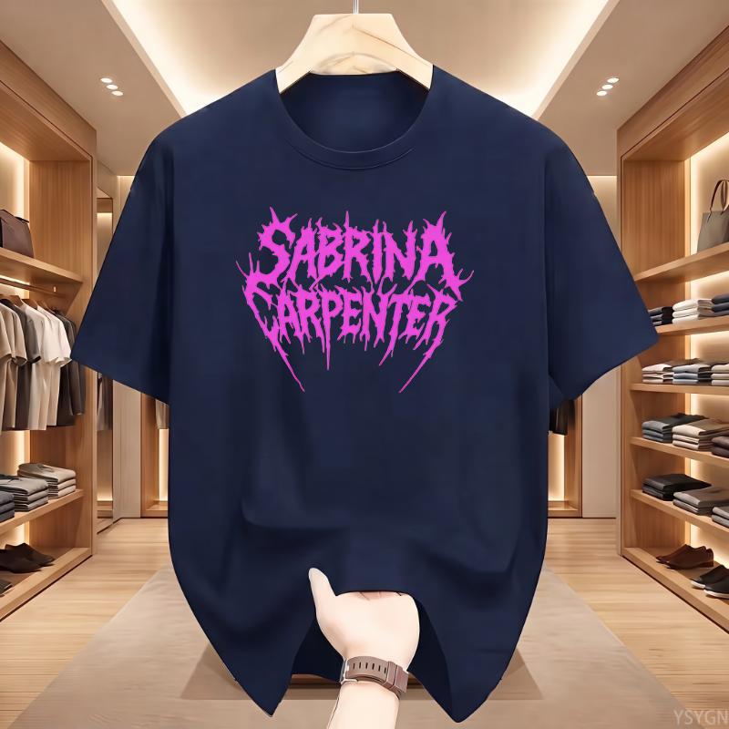 Singer Sabrina Carpenter Music Y2k T Shirt Unisex Unisex Vintage Fashion High Quality Tshirt Oversized Cotton Pink Logo Tees Gifts