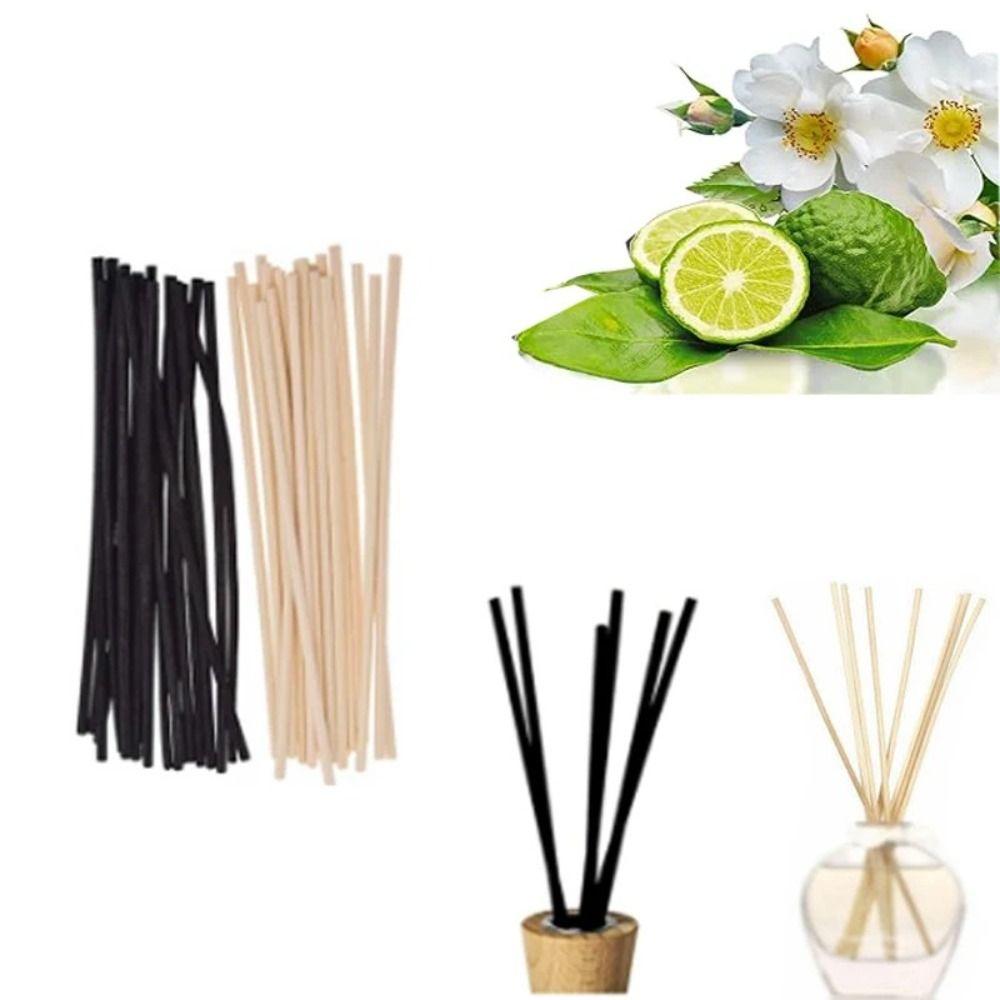 100Pcs Black/White/Wood color Reed Diffuser Replacement Stick Aromatherapy Refill Sticks Bathroom