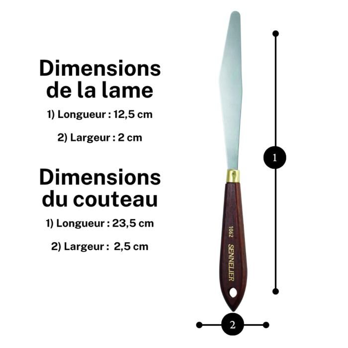 Couteau à peindre - Sennelier - N°1062 - Manche bois - Lame acier