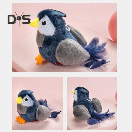 Интерактивная игрушка для кошек «Щебечущие птицы» Моделирование хлопающих крыльев Мягкие птицы Активация касанием Электрическая игрушка для кошек и собак «Летающие птицы»