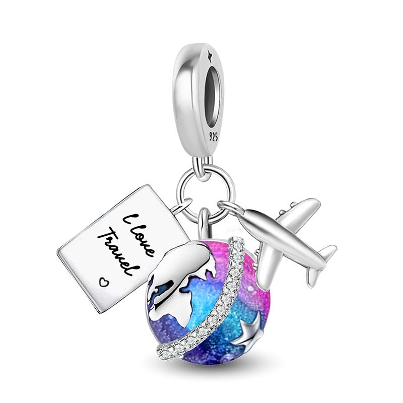 Медь Ежедневные Путешествия Жизнь Шармы Бусины Подходят для Изготовления Браслетов и Ожерелий своими руками Подарок Высококачественной Изысканной Ювелирии для Женщин