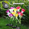 Solar Lily Flower Lights Outdoor Garden Pathway Waterproof LED Flower Lamps for Patio Yard Courtyard Party Christmas Decoration