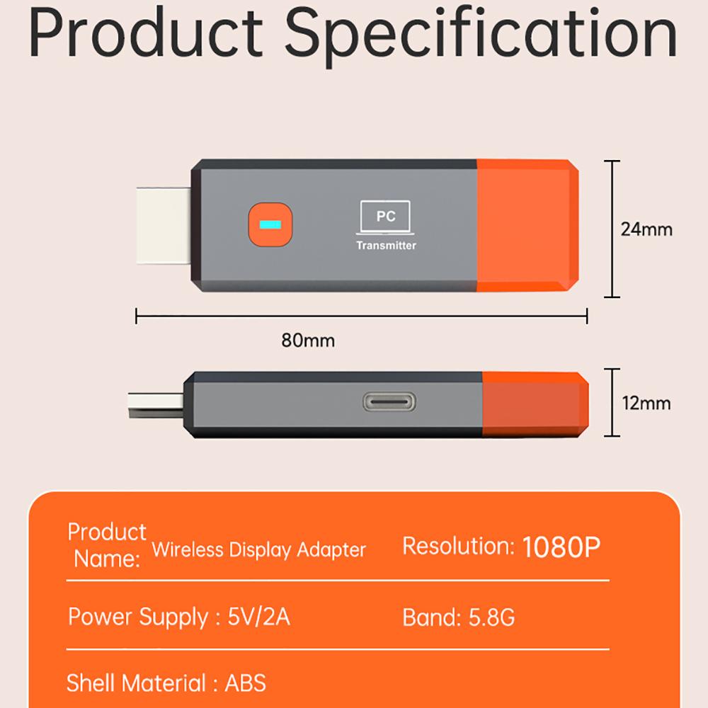 1080P беспроводной HDMI-совместимый передатчик и приемник удлинитель комплект TV Stick Dongle адаптер 50M для ПК камеры ноутбука для проектора монитора телевизора