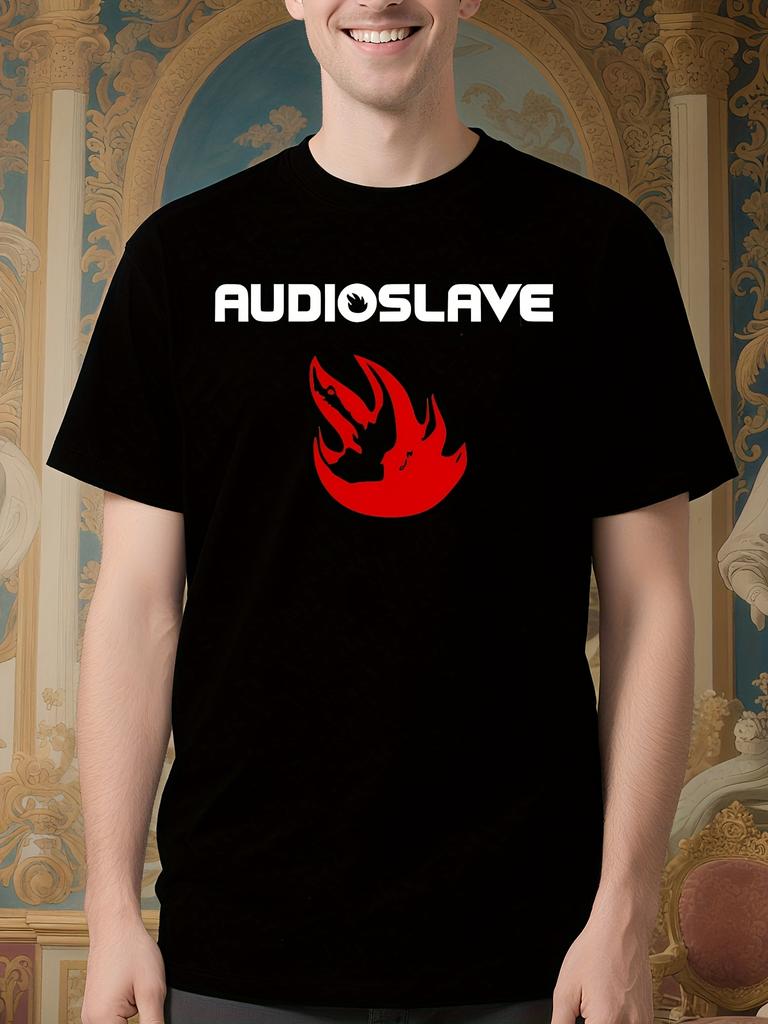 AUDIOSLAVE Официальная футболка с логотипом группы - Графика в стиле хэви-метал...