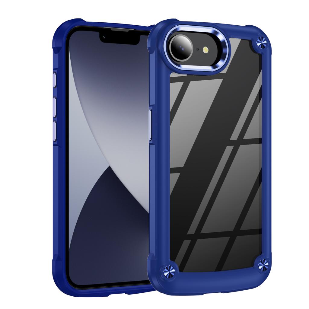 Роскошный прочный ударопрочный чехол для iPhone 16 15 14 13 12 11 Pro Max 16 Plus 16e силиконовый бампер прозрачный жесткий чехол
