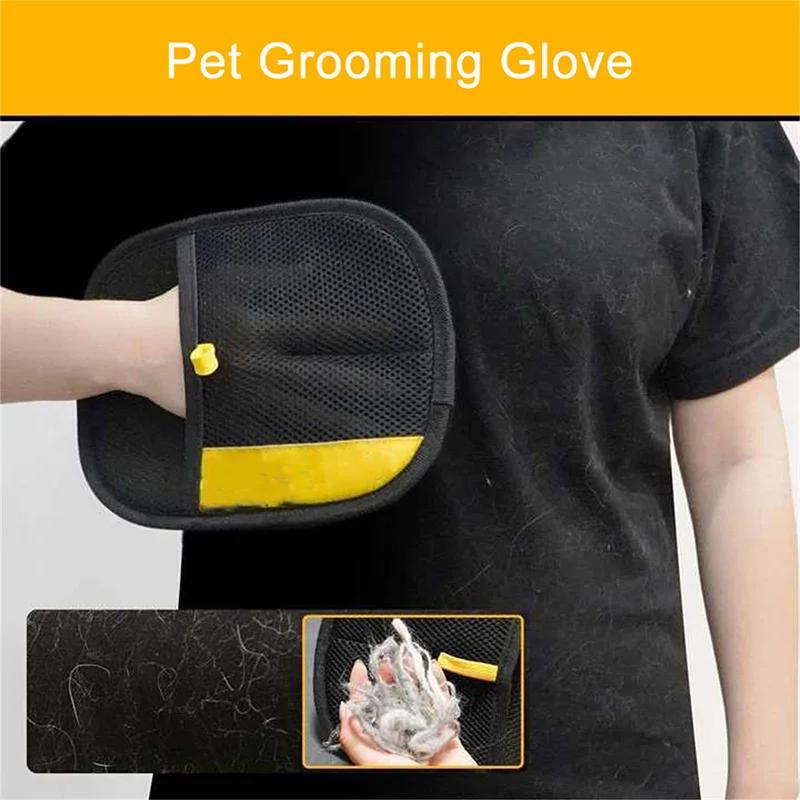 Pet Hair Removal Tool Reusable Static Removal Gloves, Double-sided Grooming Gloves For Pets Removes Pet Fur Hair For Carpets