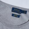 Polo Ralph Lauren FW23 Трикотажный свитер с вышивкой логотипа Pony, с круглым вырезом и длинными рукавами, женский, серый 211737541-002