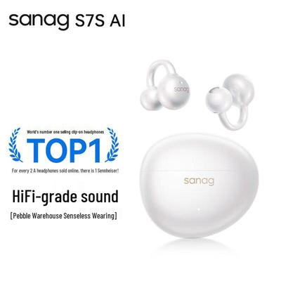 AI-Наушники-клипсы Saina S7S с открытым ухом Bluetooth