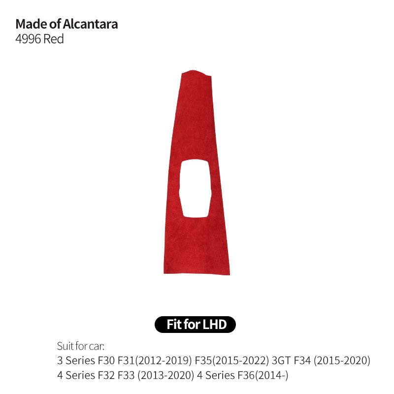 For BMW 3 Series F30 F31 F34 F35 3GT Car Center Console Multimedia Panel Trim Frame Sticker Interior Accessory Made of Alcantara