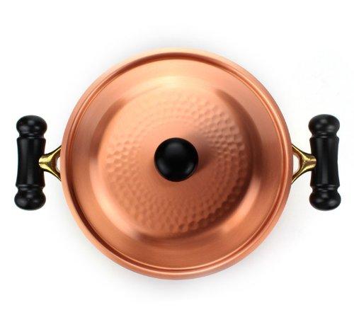 Shinko Metal Медь 22см Антикварная кованая глубокая кастрюля, Посуда для индукционных плит, IH-103