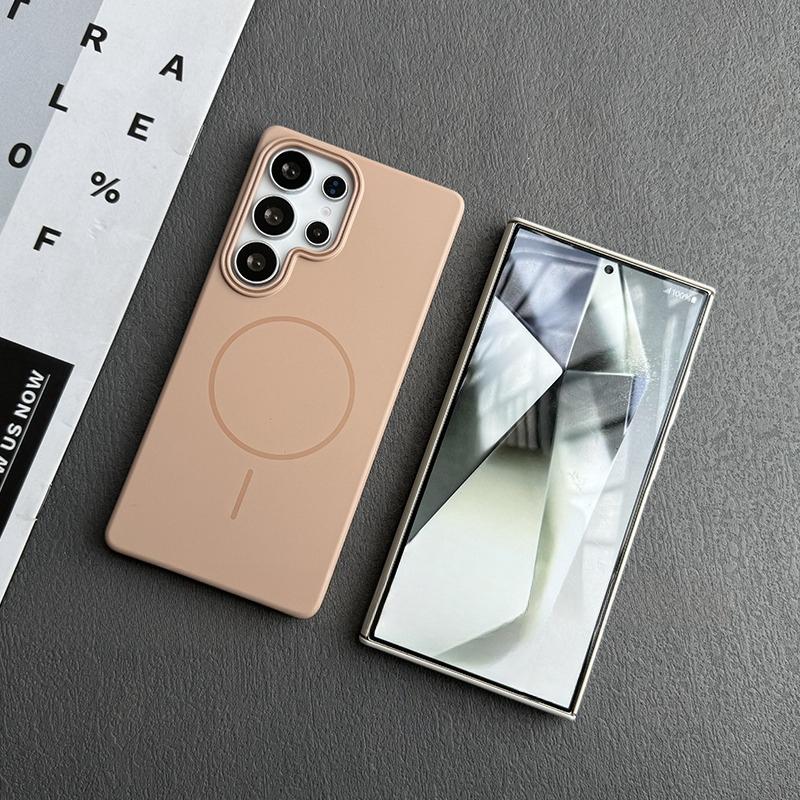 Luxury Slim Matte for Magnetic Case for Samsung Galaxy S25 S15 S24 S23 Ultra S22 Plus Solid Color Shockproof PC Phone Cover